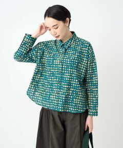 GIANNI LO GIUDICE / ジャンニ・ロ・ジュディチェ シャツ・ブラウス | [洗える・日本製]塩縮イレギュラードットブラウス