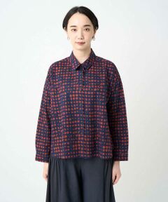 GIANNI LO GIUDICE / ジャンニ・ロ・ジュディチェ シャツ・ブラウス | [洗える・日本製]塩縮イレギュラードットブラウス