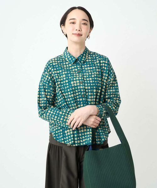 GIANNI LO GIUDICE / ジャンニ・ロ・ジュディチェ シャツ・ブラウス | [洗える・日本製]塩縮イレギュラードットブラウス | 詳細1