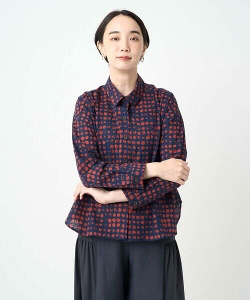 GIANNI LO GIUDICE / ジャンニ・ロ・ジュディチェ シャツ・ブラウス | [洗える・日本製]塩縮イレギュラードットブラウス | 詳細13