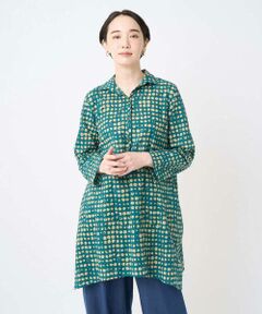 GIANNI LO GIUDICE / ジャンニ・ロ・ジュディチェ シャツ・ブラウス | [洗える・日本製]塩縮イレギュラードットロングブラウス