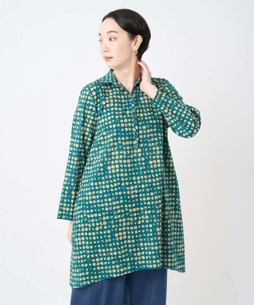 GIANNI LO GIUDICE / ジャンニ・ロ・ジュディチェ シャツ・ブラウス | [洗える・日本製]塩縮イレギュラードットロングブラウス | 詳細1