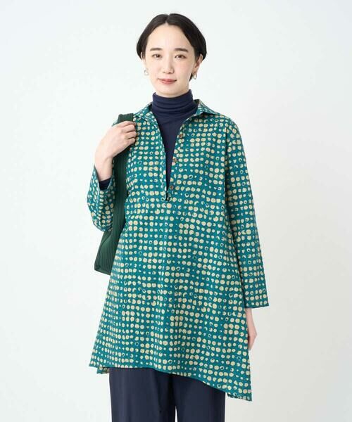 GIANNI LO GIUDICE / ジャンニ・ロ・ジュディチェ シャツ・ブラウス | [洗える・日本製]塩縮イレギュラードットロングブラウス | 詳細2