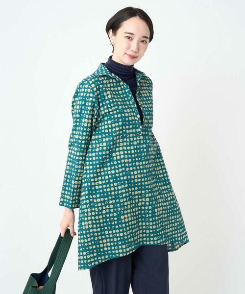 GIANNI LO GIUDICE / ジャンニ・ロ・ジュディチェ シャツ・ブラウス | [洗える・日本製]塩縮イレギュラードットロングブラウス | 詳細3