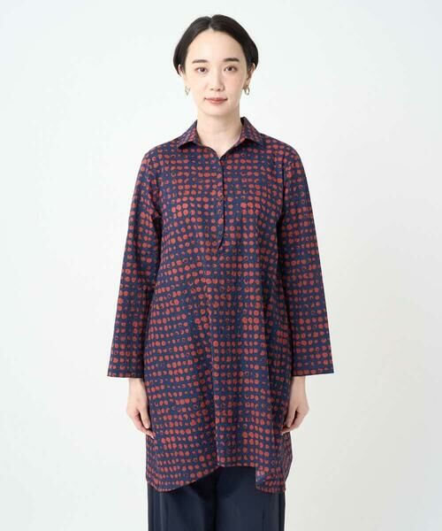 GIANNI LO GIUDICE / ジャンニ・ロ・ジュディチェ シャツ・ブラウス | [洗える・日本製]塩縮イレギュラードットロングブラウス | 詳細11