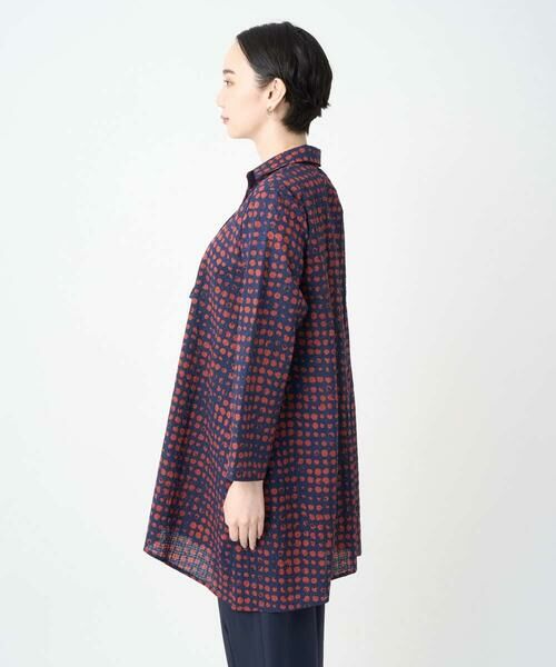 GIANNI LO GIUDICE / ジャンニ・ロ・ジュディチェ シャツ・ブラウス | [洗える・日本製]塩縮イレギュラードットロングブラウス | 詳細12