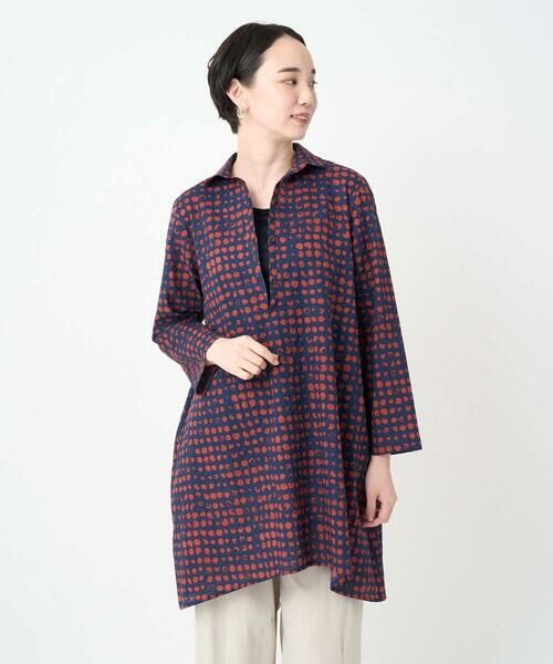 GIANNI LO GIUDICE / ジャンニ・ロ・ジュディチェ シャツ・ブラウス | [洗える・日本製]塩縮イレギュラードットロングブラウス | 詳細8