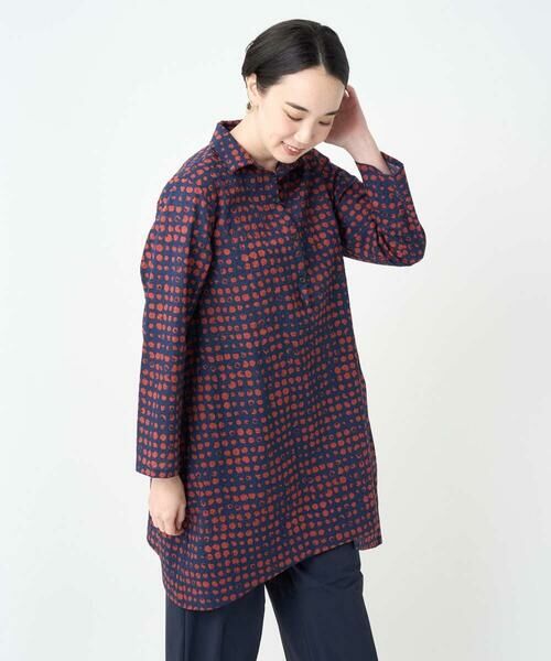 GIANNI LO GIUDICE / ジャンニ・ロ・ジュディチェ シャツ・ブラウス | [洗える・日本製]塩縮イレギュラードットロングブラウス | 詳細9