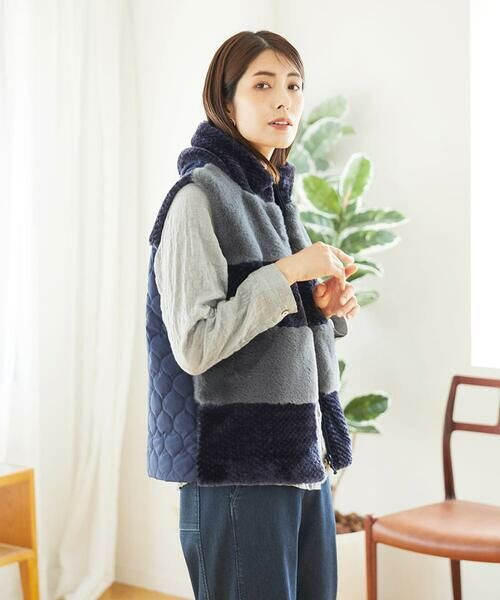 GIANNI LO GIUDICE / ジャンニ・ロ・ジュディチェ セットアップ | ボアタフタキルトベスト | 詳細2