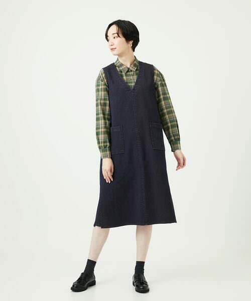 GIANNI LO GIUDICE / ジャンニ・ロ・ジュディチェ ロング・マキシ丈ワンピース | [洗える]デニムカラーリバーワンピース | 詳細1