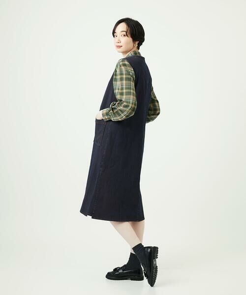 GIANNI LO GIUDICE / ジャンニ・ロ・ジュディチェ ロング・マキシ丈ワンピース | [洗える]デニムカラーリバーワンピース | 詳細2