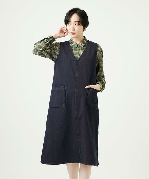 GIANNI LO GIUDICE / ジャンニ・ロ・ジュディチェ ロング・マキシ丈ワンピース | [洗える]デニムカラーリバーワンピース | 詳細3