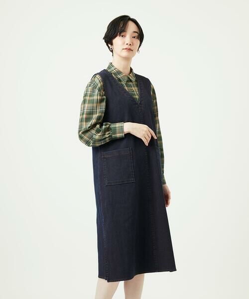GIANNI LO GIUDICE / ジャンニ・ロ・ジュディチェ ロング・マキシ丈ワンピース | [洗える]デニムカラーリバーワンピース | 詳細5