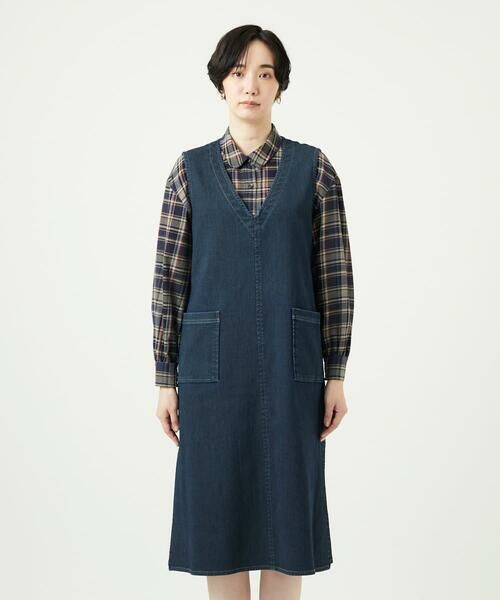 GIANNI LO GIUDICE / ジャンニ・ロ・ジュディチェ ロング・マキシ丈ワンピース | [洗える]デニムカラーリバーワンピース | 詳細10