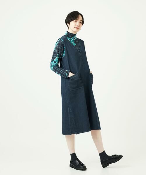 GIANNI LO GIUDICE / ジャンニ・ロ・ジュディチェ ロング・マキシ丈ワンピース | [洗える]デニムカラーリバーワンピース | 詳細24