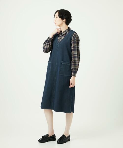 GIANNI LO GIUDICE / ジャンニ・ロ・ジュディチェ ロング・マキシ丈ワンピース | [洗える]デニムカラーリバーワンピース | 詳細9