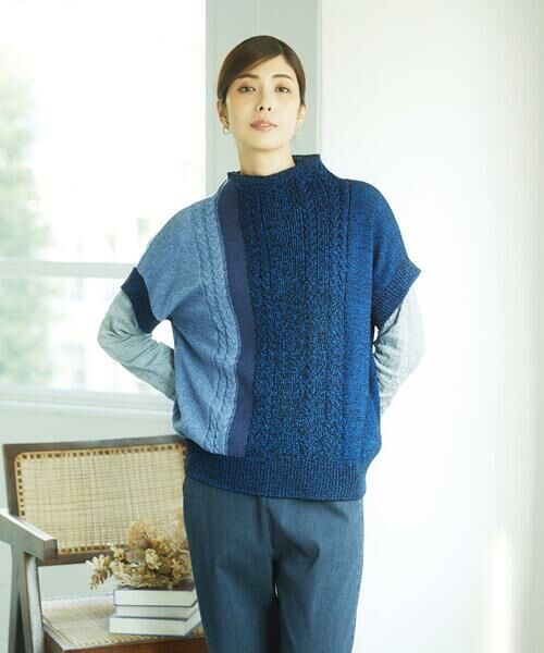 GIANNI LO GIUDICE / ジャンニ・ロ・ジュディチェ ニット・セーター | [日本製]SILEインターシャニットベスト | 詳細1