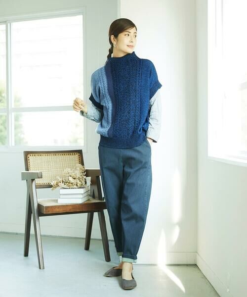 GIANNI LO GIUDICE / ジャンニ・ロ・ジュディチェ ニット・セーター | [日本製]SILEインターシャニットベスト | 詳細15