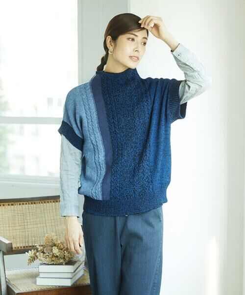 GIANNI LO GIUDICE / ジャンニ・ロ・ジュディチェ ニット・セーター | [日本製]SILEインターシャニットベスト | 詳細2