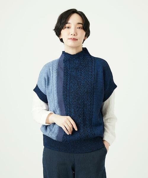 GIANNI LO GIUDICE / ジャンニ・ロ・ジュディチェ ニット・セーター | [日本製]SILEインターシャニットベスト | 詳細3