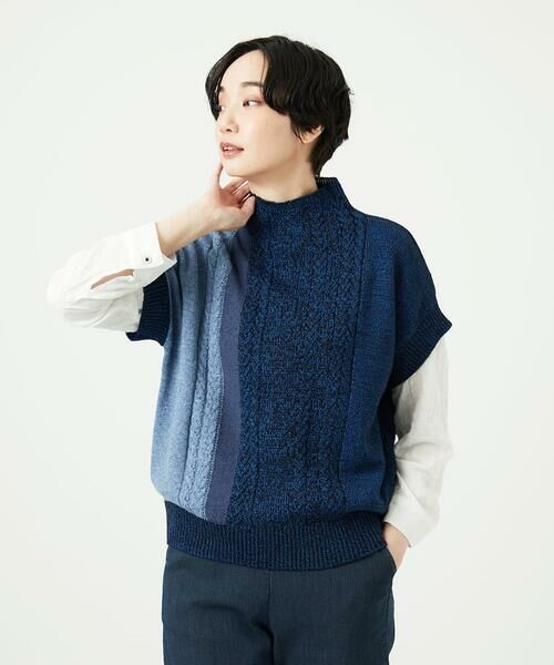 GIANNI LO GIUDICE / ジャンニ・ロ・ジュディチェ ニット・セーター | [日本製]SILEインターシャニットベスト | 詳細4