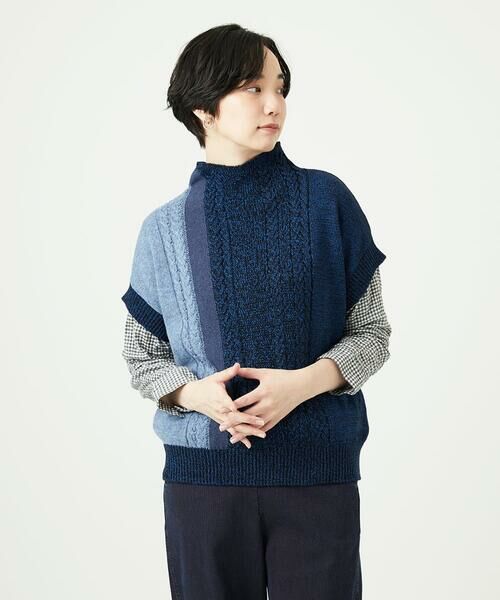 GIANNI LO GIUDICE / ジャンニ・ロ・ジュディチェ ニット・セーター | [日本製]SILEインターシャニットベスト | 詳細5