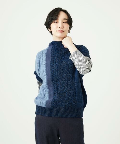 GIANNI LO GIUDICE / ジャンニ・ロ・ジュディチェ ニット・セーター | [日本製]SILEインターシャニットベスト | 詳細6