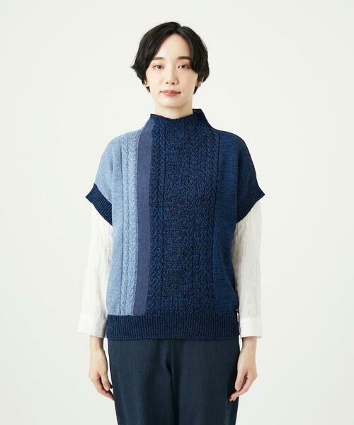 GIANNI LO GIUDICE / ジャンニ・ロ・ジュディチェ ニット・セーター | [日本製]SILEインターシャニットベスト | 詳細7