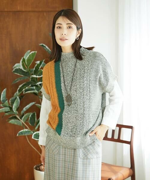 GIANNI LO GIUDICE / ジャンニ・ロ・ジュディチェ ニット・セーター | [日本製]SILEインターシャニットベスト | 詳細22