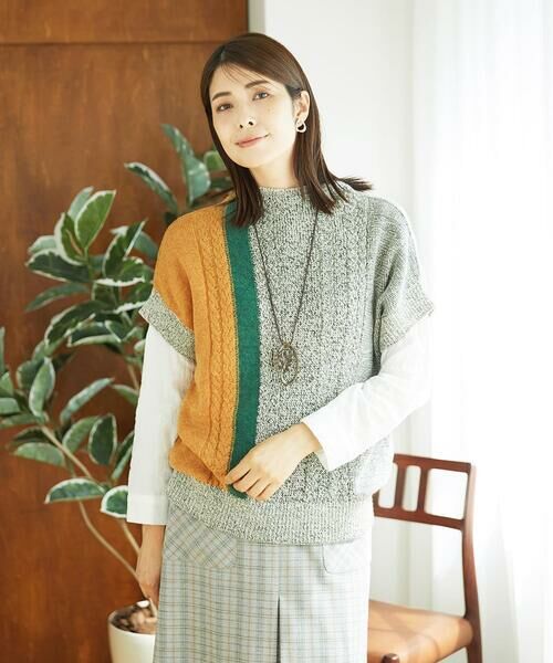 GIANNI LO GIUDICE / ジャンニ・ロ・ジュディチェ ニット・セーター | [日本製]SILEインターシャニットベスト | 詳細23