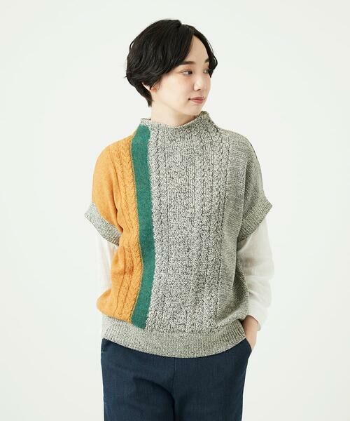 GIANNI LO GIUDICE / ジャンニ・ロ・ジュディチェ ニット・セーター | [日本製]SILEインターシャニットベスト | 詳細24