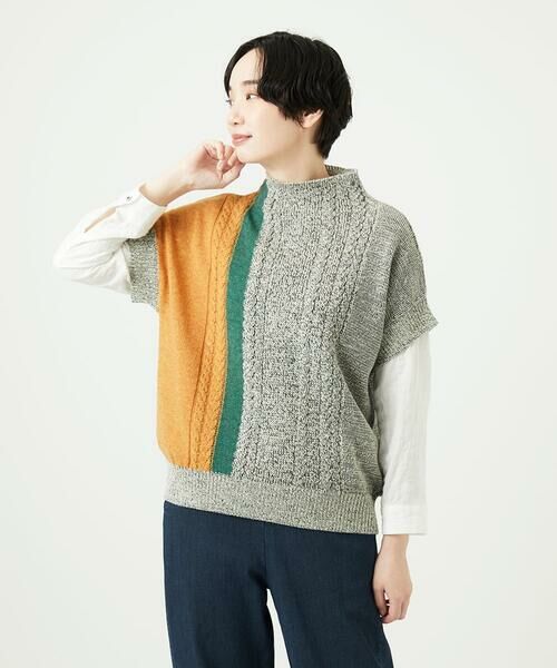 GIANNI LO GIUDICE / ジャンニ・ロ・ジュディチェ ニット・セーター | [日本製]SILEインターシャニットベスト | 詳細26
