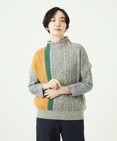 GIANNI LO GIUDICE / ジャンニ・ロ・ジュディチェ ニット・セーター | [日本製]SILEインターシャニットベスト | 詳細27