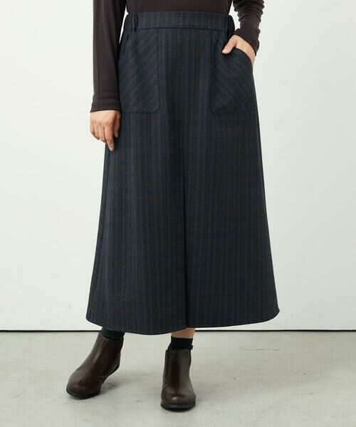 GIANNI LO GIUDICE / ジャンニ・ロ・ジュディチェ ロング・マキシ丈スカート | [洗える]レーヨン混ストレッチチェックスカート | 詳細11