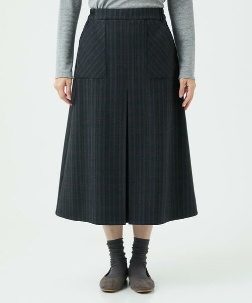 GIANNI LO GIUDICE / ジャンニ・ロ・ジュディチェ ロング・マキシ丈スカート | [洗える]レーヨン混ストレッチチェックスカート | 詳細15