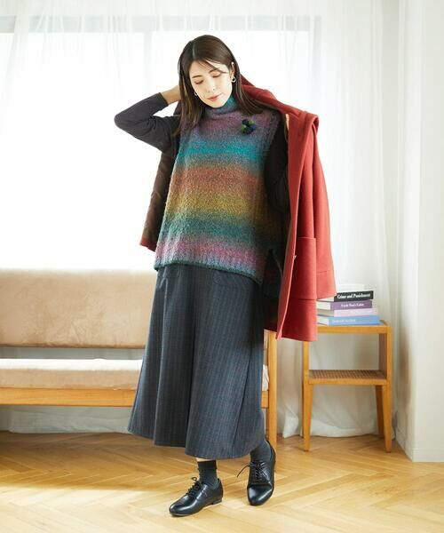 GIANNI LO GIUDICE / ジャンニ・ロ・ジュディチェ ロング・マキシ丈スカート | [洗える]レーヨン混ストレッチチェックスカート | 詳細3