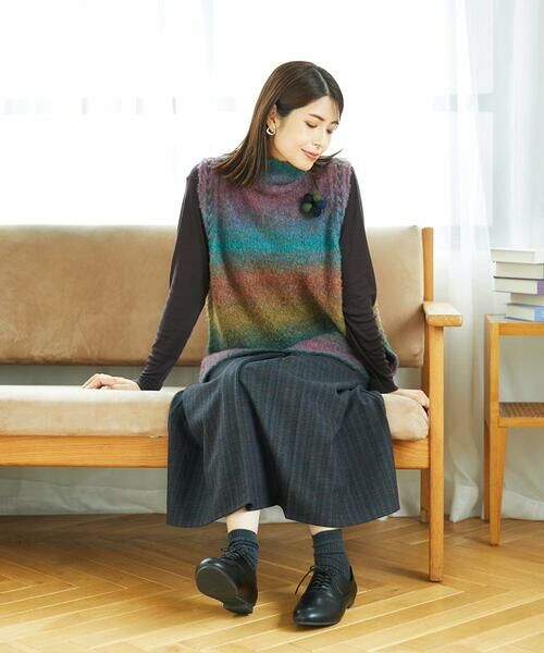 GIANNI LO GIUDICE / ジャンニ・ロ・ジュディチェ ロング・マキシ丈スカート | [洗える]レーヨン混ストレッチチェックスカート | 詳細6