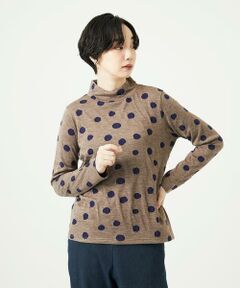 GIANNI LO GIUDICE / ジャンニ・ロ・ジュディチェ カットソー | [洗える・日本製]先染め接結ドットジャガードカットソー