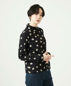 GIANNI LO GIUDICE / ジャンニ・ロ・ジュディチェ カットソー | [洗える・日本製]先染め接結ドットジャガードカットソー