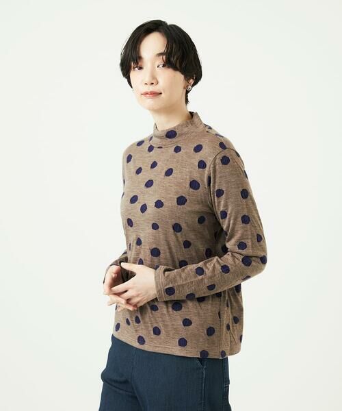 GIANNI LO GIUDICE / ジャンニ・ロ・ジュディチェ カットソー | [洗える・日本製]先染め接結ドットジャガードカットソー | 詳細1