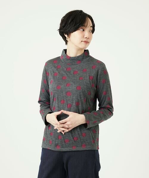 GIANNI LO GIUDICE / ジャンニ・ロ・ジュディチェ カットソー | [洗える・日本製]先染め接結ドットジャガードカットソー | 詳細7