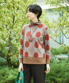 GIANNI LO GIUDICE / ジャンニ・ロ・ジュディチェ カットソー | [洗える・日本製]起毛パイルジャガードドットトップス