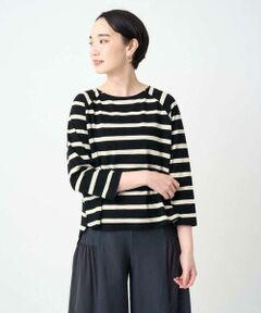 GIANNI LO GIUDICE / ジャンニ・ロ・ジュディチェ カットソー | [洗える・日本製]抜染ボーダープリントカットソー