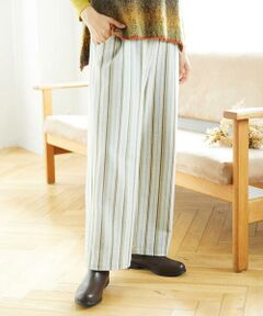 GIANNI LO GIUDICE / ジャンニ・ロ・ジュディチェ その他パンツ | [洗える・日本製]レーヨン混ストレッチストライプパンツ