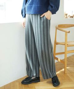 GIANNI LO GIUDICE / ジャンニ・ロ・ジュディチェ その他パンツ | [洗える・日本製]レーヨン混ストレッチストライプパンツ