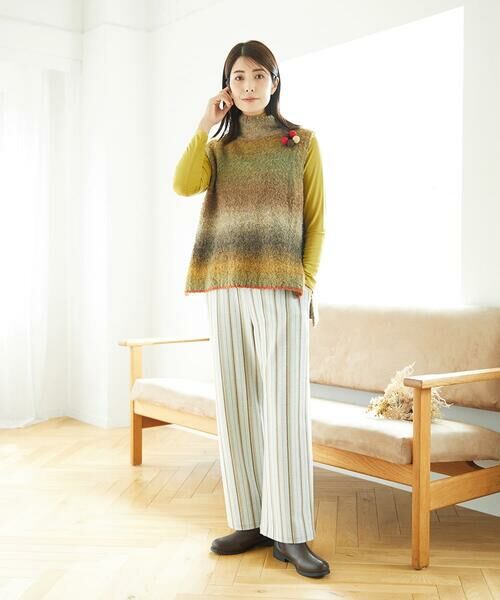 GIANNI LO GIUDICE / ジャンニ・ロ・ジュディチェ その他パンツ | [洗える・日本製]レーヨン混ストレッチストライプパンツ | 詳細3