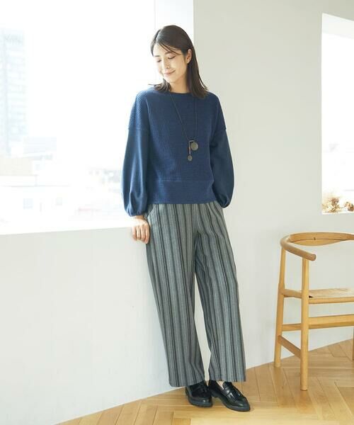 GIANNI LO GIUDICE / ジャンニ・ロ・ジュディチェ その他パンツ | [洗える・日本製]レーヨン混ストレッチストライプパンツ | 詳細30