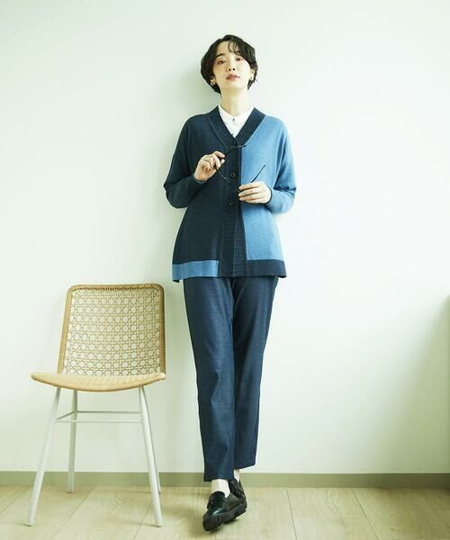 GIANNI LO GIUDICE / ジャンニ・ロ・ジュディチェ セットアップ | [洗える]バイカラーニットカーディガン | 詳細13