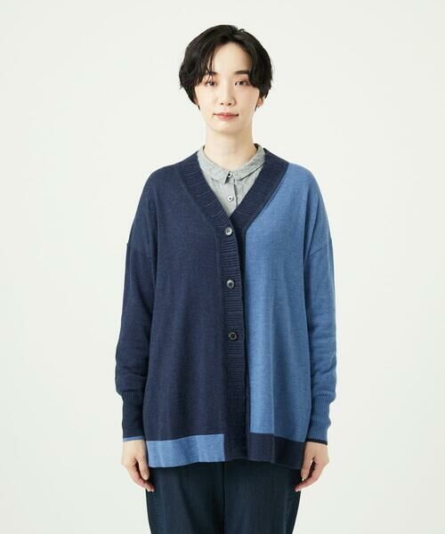 GIANNI LO GIUDICE / ジャンニ・ロ・ジュディチェ セットアップ | [洗える]バイカラーニットカーディガン | 詳細5
