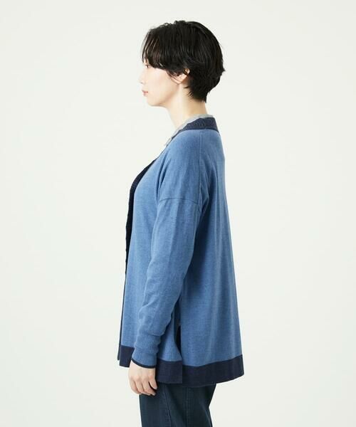 GIANNI LO GIUDICE / ジャンニ・ロ・ジュディチェ セットアップ | [洗える]バイカラーニットカーディガン | 詳細6